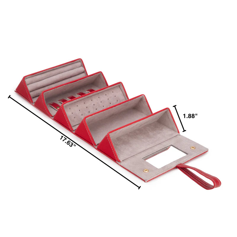 Leah 5 Eyeware and Jewelry Case (Red)