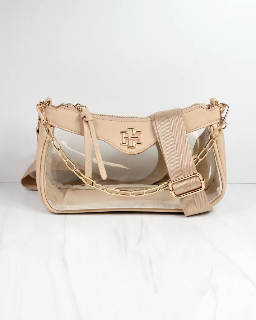Cassidy Clear Crossbody (Nude)