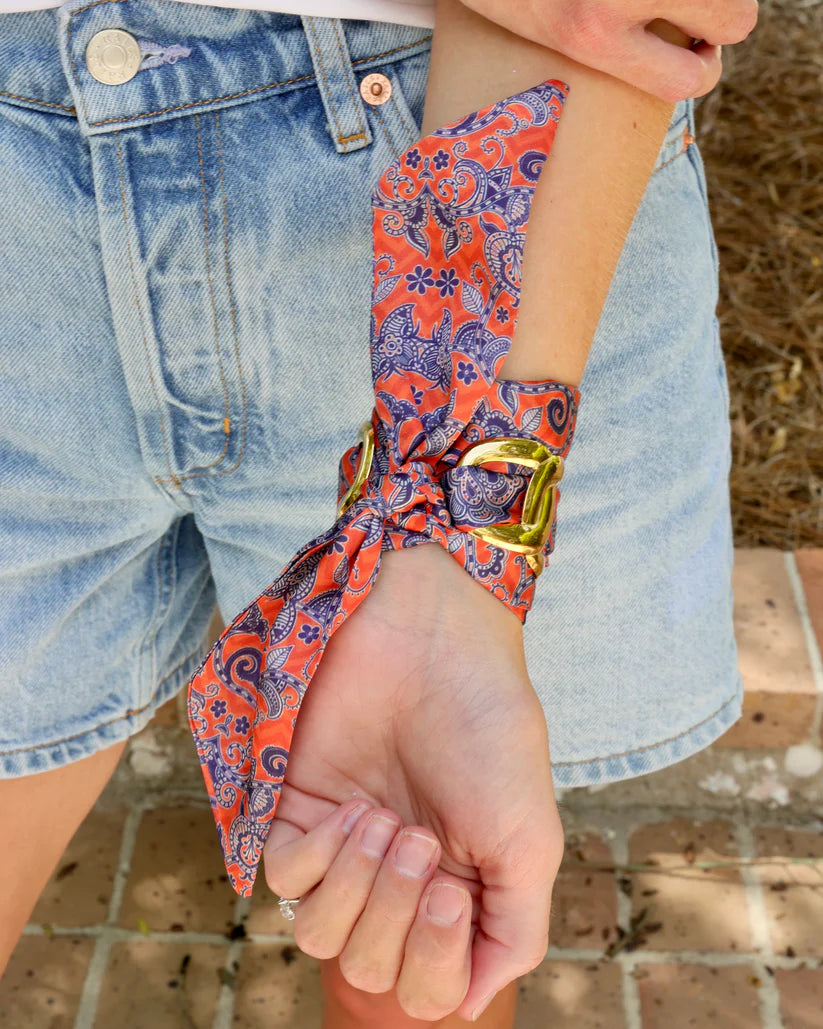 Serafina Scarf Bracelet (Blue Orange)