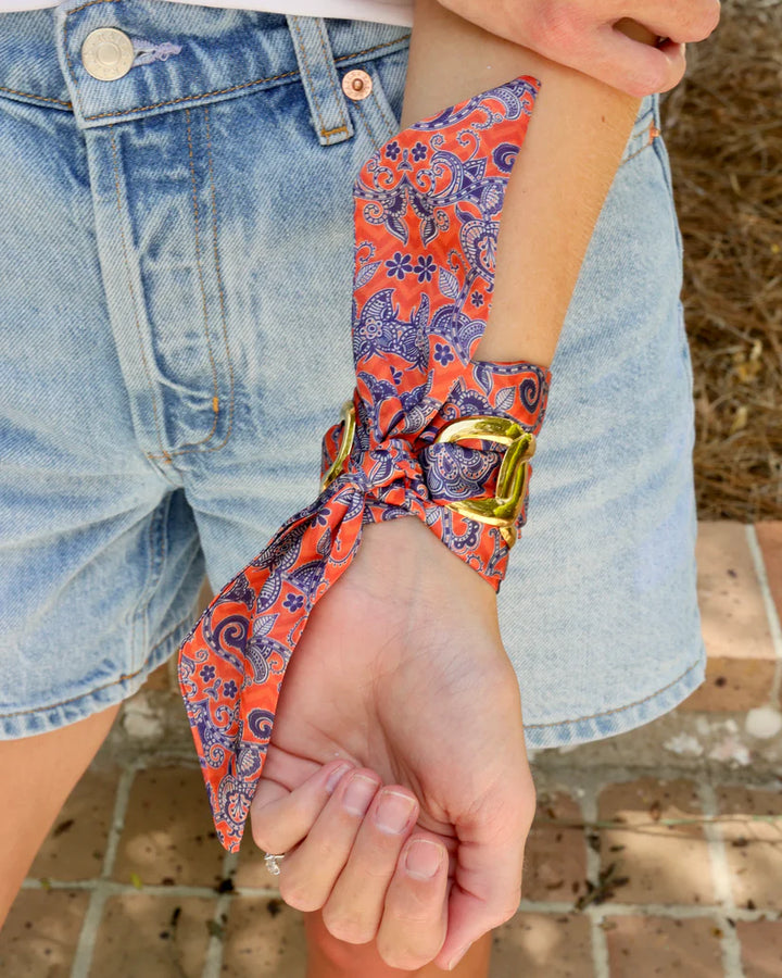 Serafina Scarf Bracelet (Blue Orange)