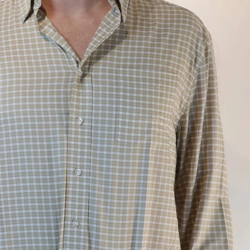 Performance Button Down (Tan)