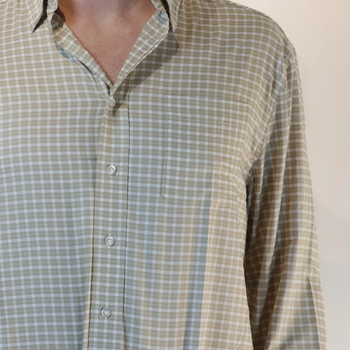 Performance Button Down (Tan)