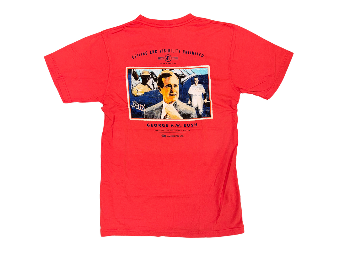 George HW Bush Tee (Nantucket Red)
