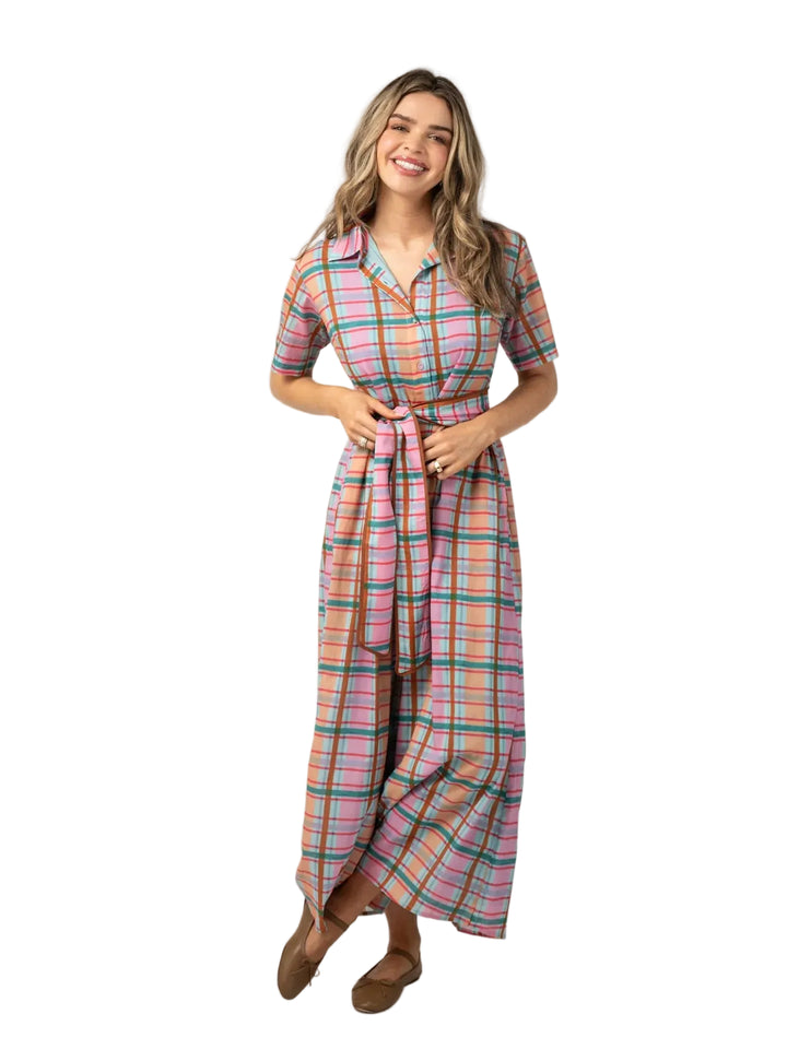 Elle Maxi Dress (Lenox Plaid)