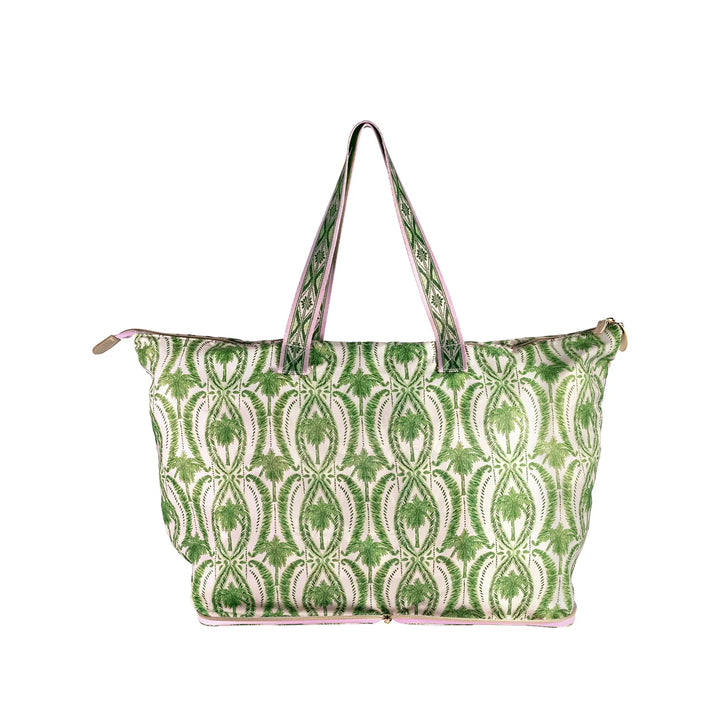 Packable Tote (Textured Palm Stripe)