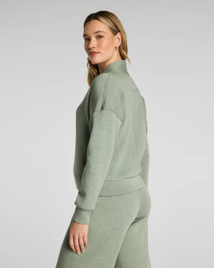 Airessentials Shawl Collar Half Zip (Sage Brush Heather)