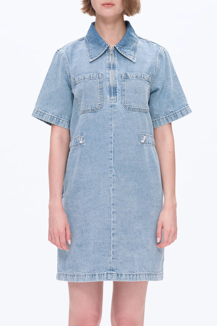 Shirt Dress (Light Blue)