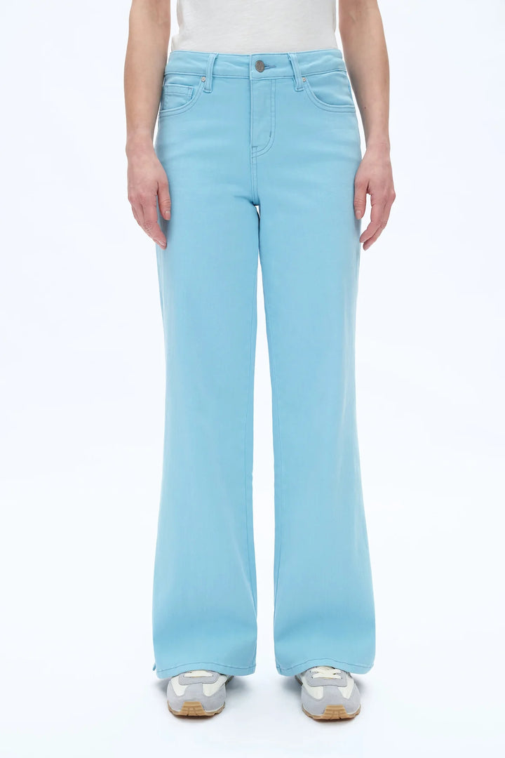 Zephyrine Mid Rise Wide Leg (Light Blue)