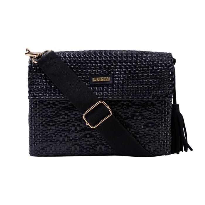 Crossbody Multi Diamond (Solid Black Leather)