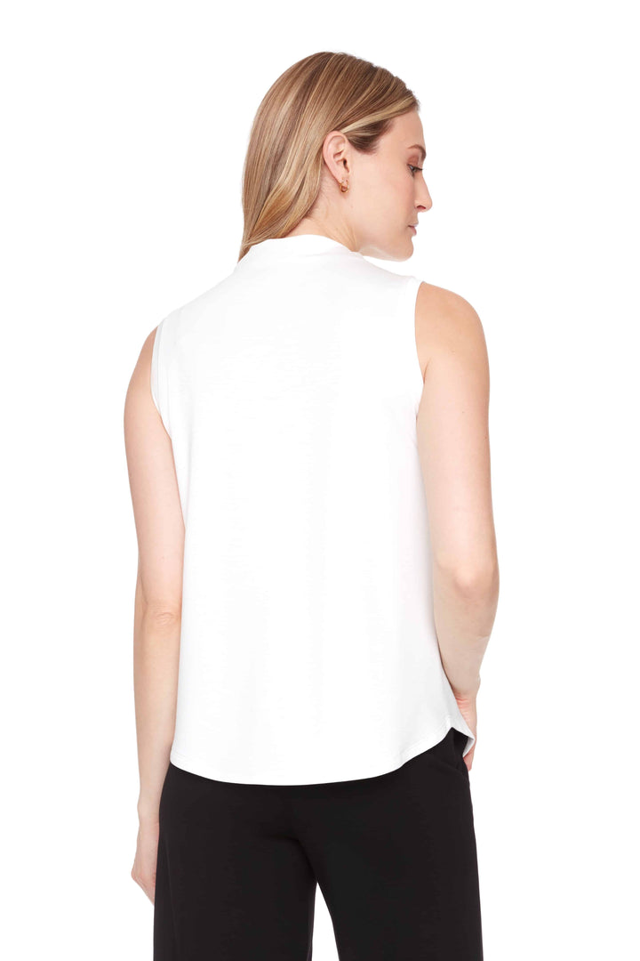 Solid Sleeveless Turtleneck Top (Cloud)