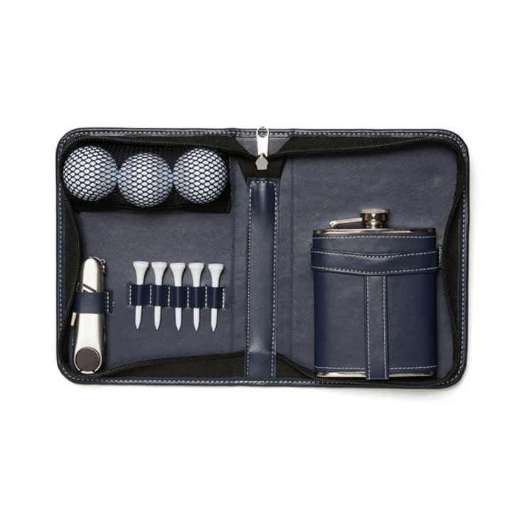 Hole in One Golf and Flask Kit (Navy)
