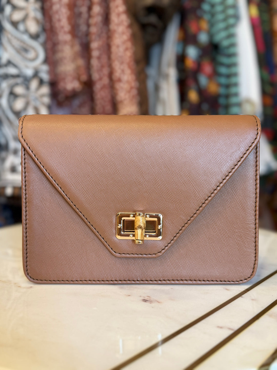 Stacey Handbag (Brown Leather)