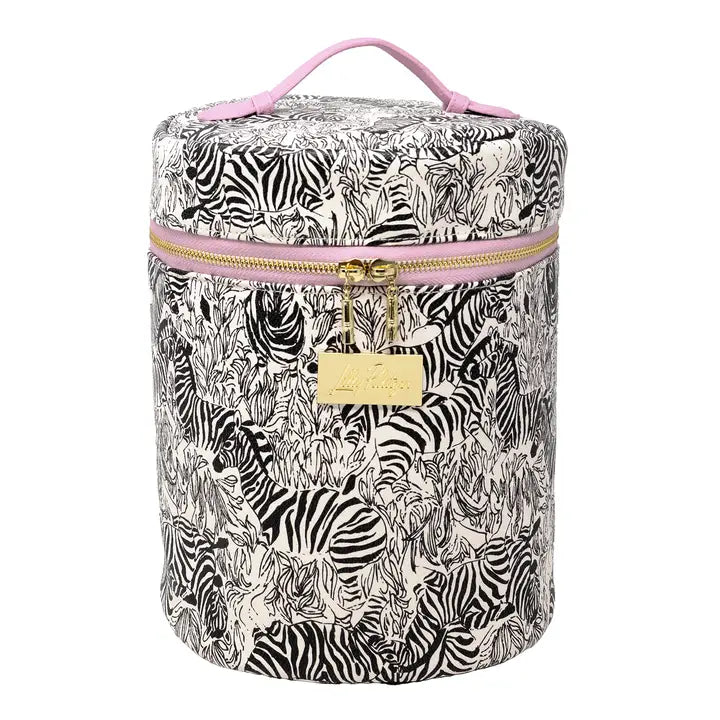 Barrel Train Case (Zebra)
