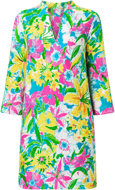 Annadetta Linen Tunic Dress (Multi Lovely Lilly)