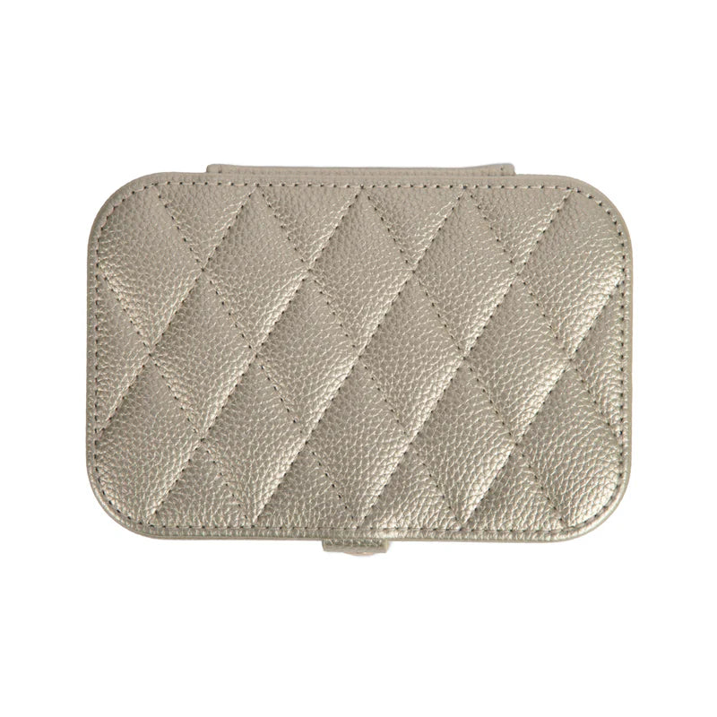 Leah Quilted Travel Jewelry Organizer (Gold)