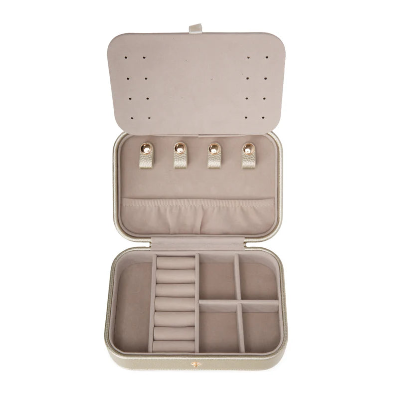 Leah Quilted Travel Jewelry Organizer (Gold)