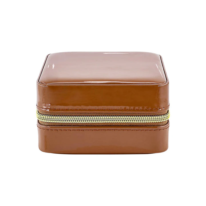Pearl Travel Jewelry Case (Saddle)