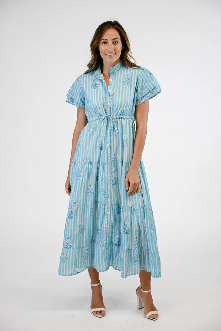 Magnolia Flutter (Bluebell Stripe)