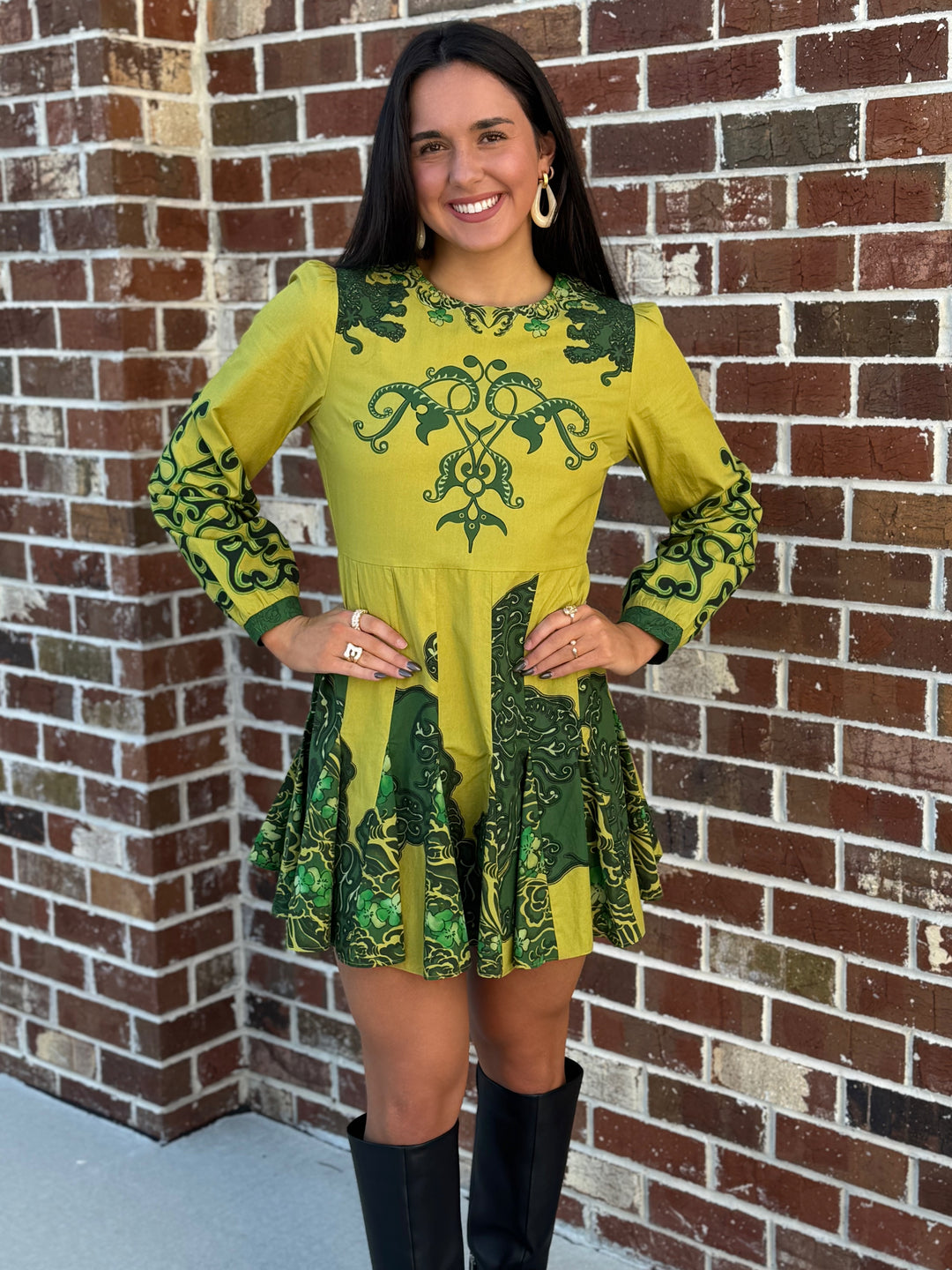 Diandra Dress (Lime Tiger)