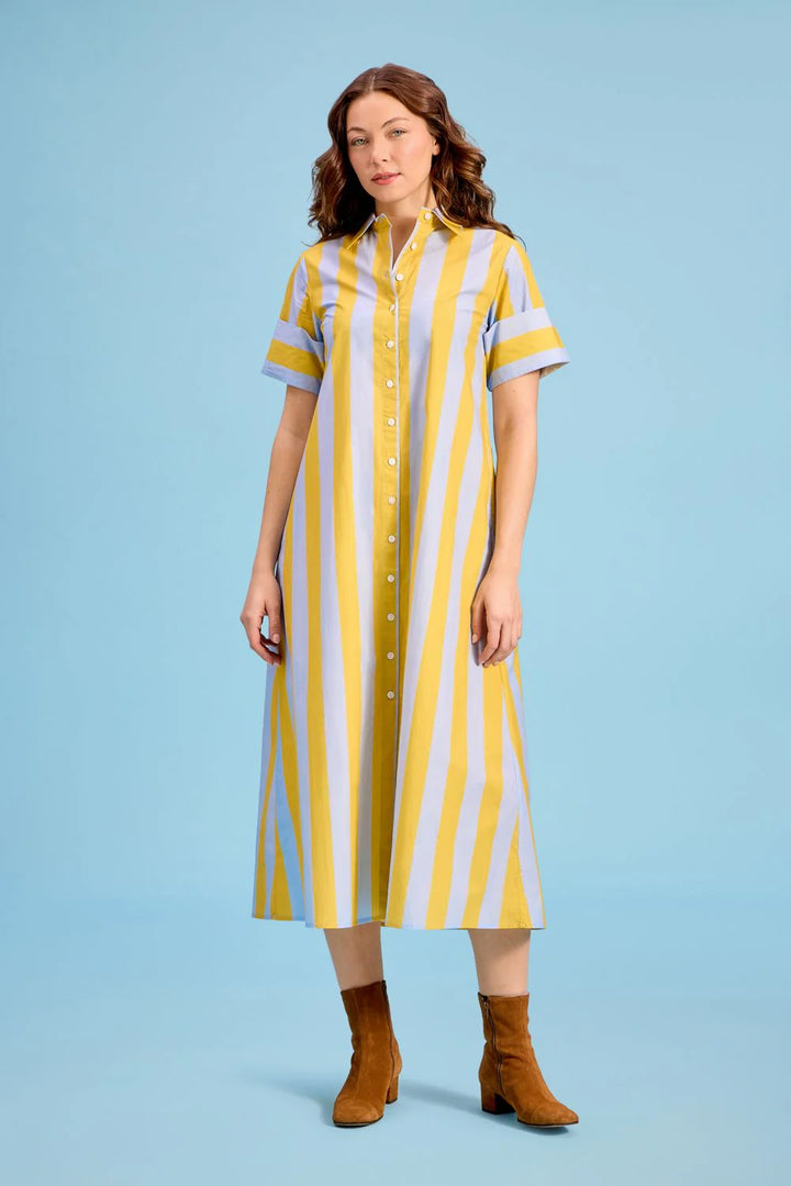 Gibbons Dress (Brimstone Stripe)