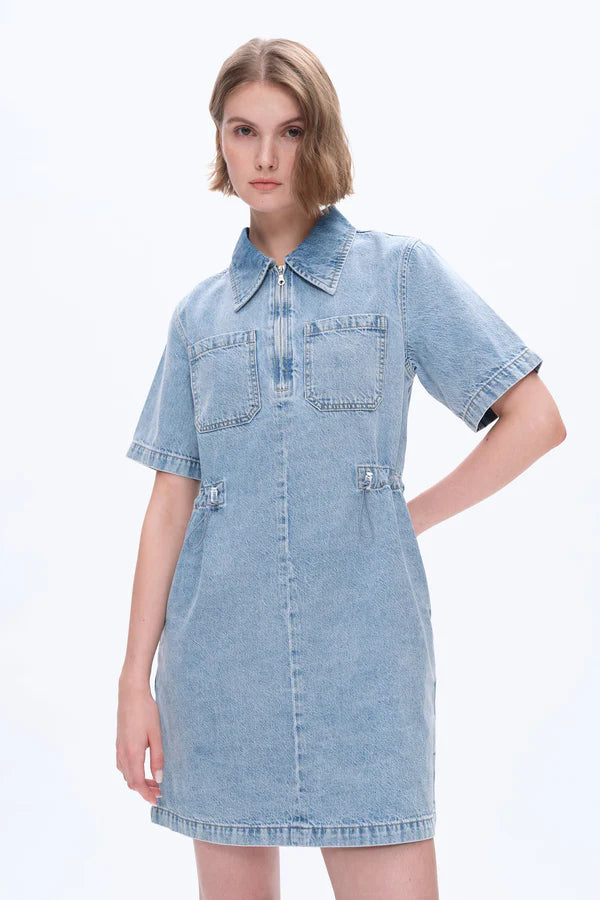 Shirt Dress (Light Blue)