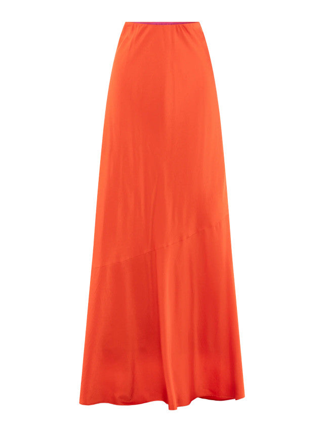 Bias Skirt (Tangerine)