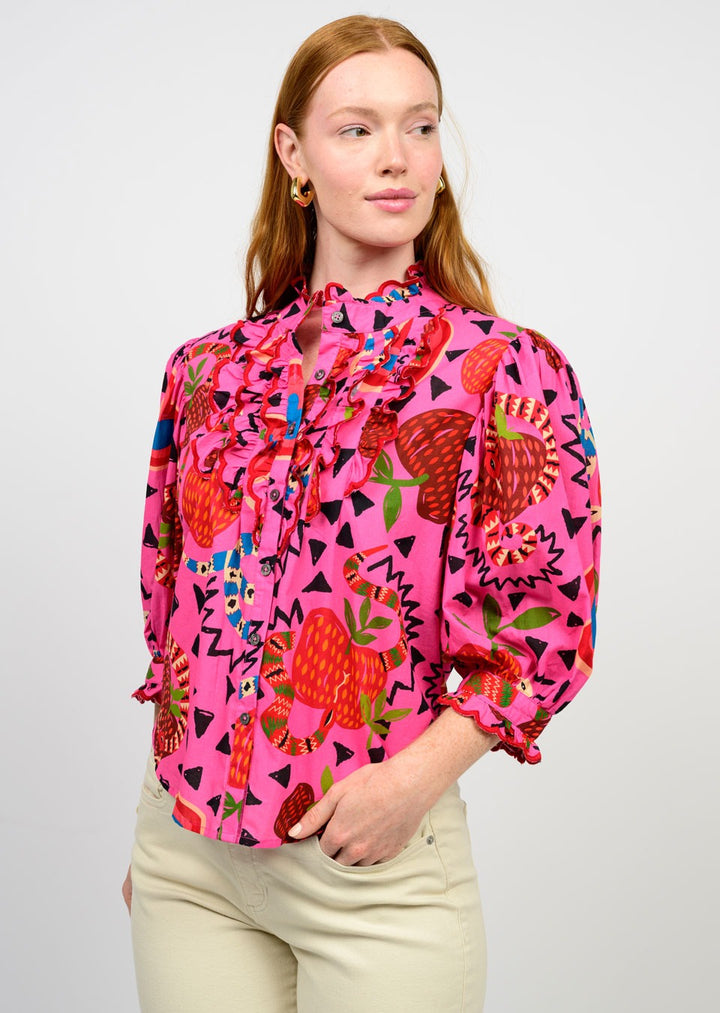 Charming Snakes Top (Hot Pink)