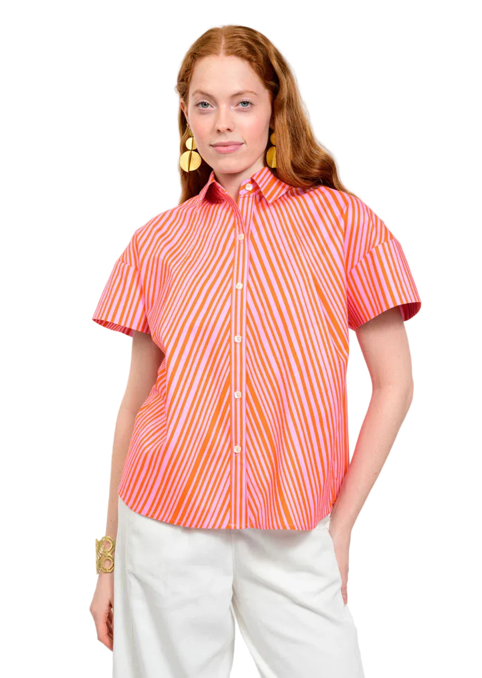 Tucked Swing Shirt (Pink)