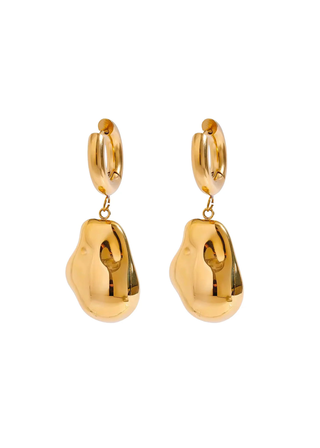 Rocky Huggie Hoop (Gold)