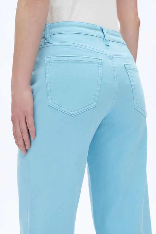 Zephyrine Mid Rise Wide Leg (Light Blue)