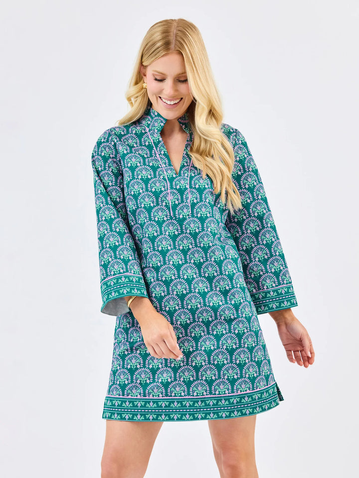 Brenda Dress (Sunshower Flora Ocean)