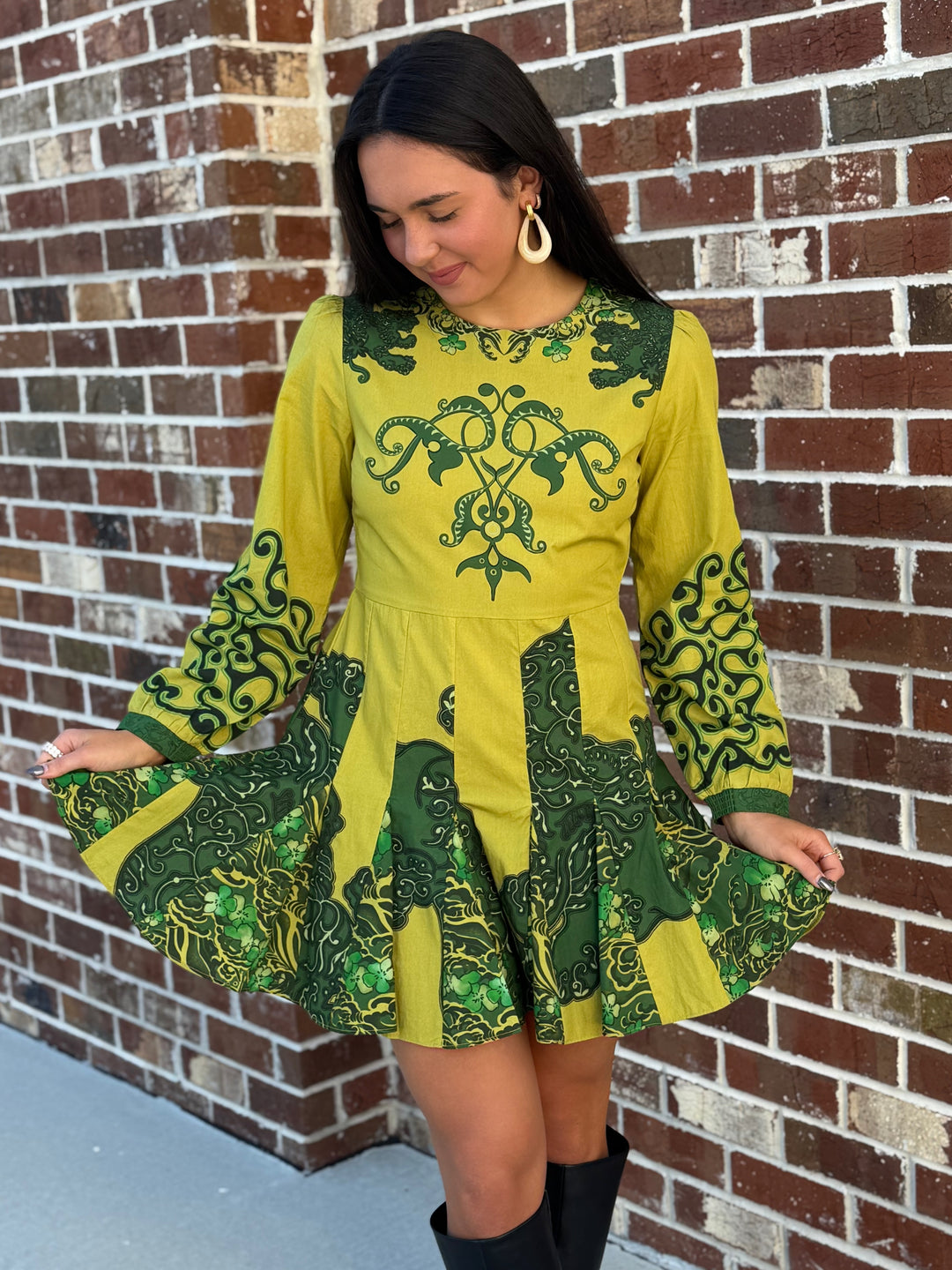 Diandra Dress (Lime Tiger)