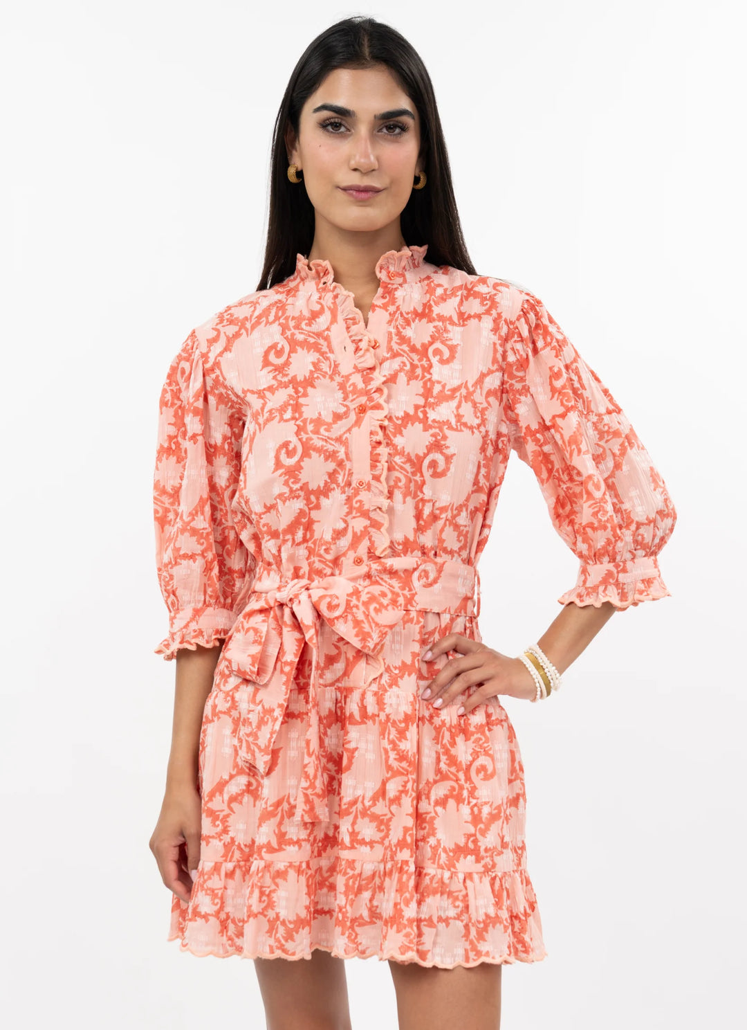 Pretty Paisley Dress (Creamsickle)