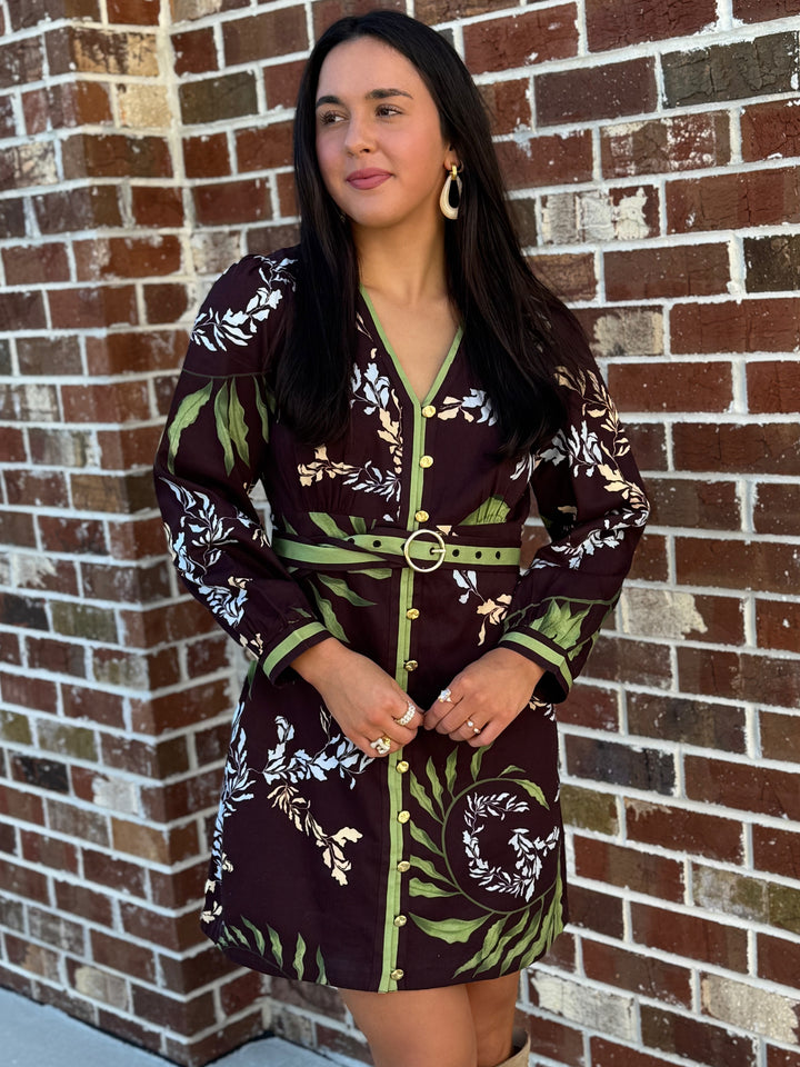 Kaleb Dress (Black Frond)