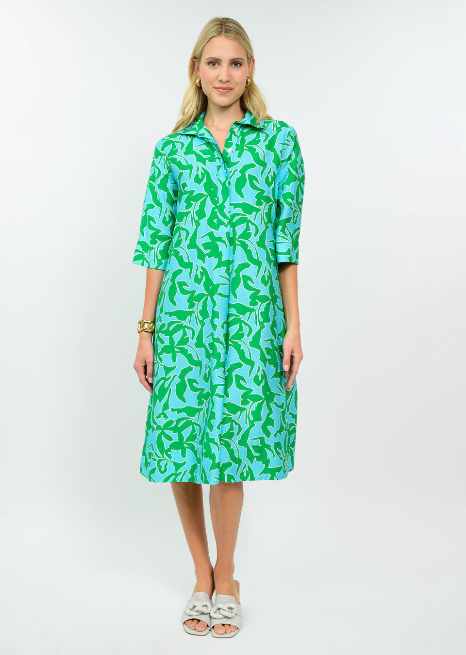 Midi Swing Dress (Green)