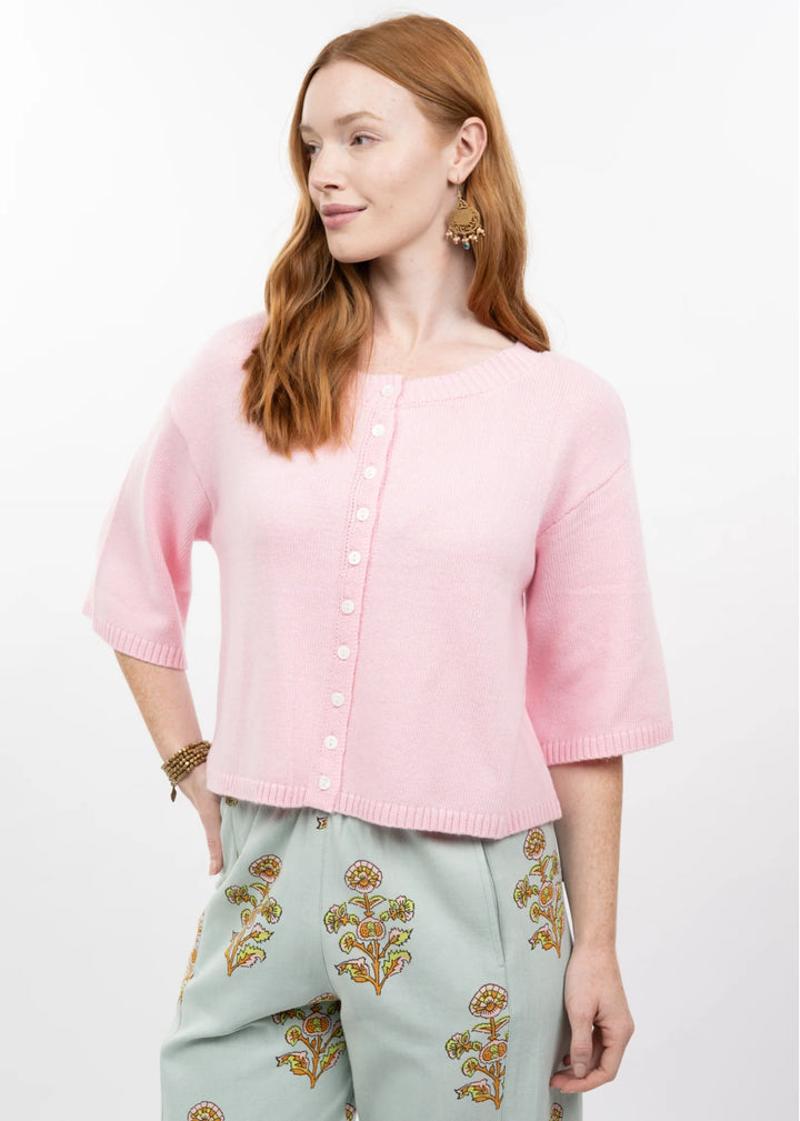 Cardigan Sweater (Light Pink)