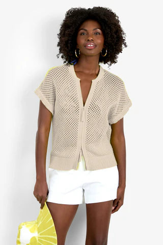 Hana Zip Cardigan (Bonita Beige)