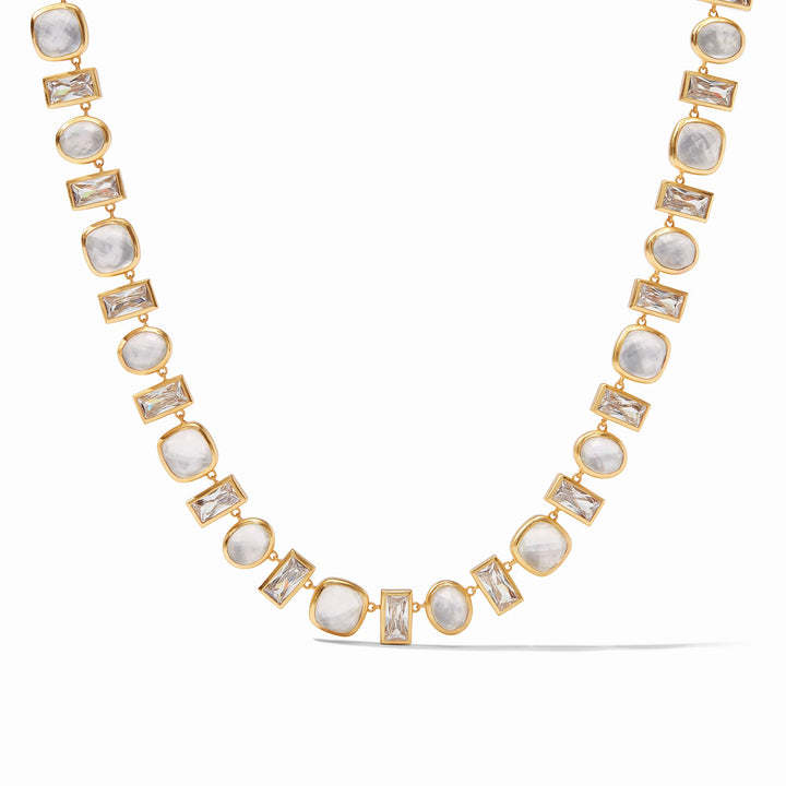 Antonia Tennis Necklace (Iridescent Clear Crystal)