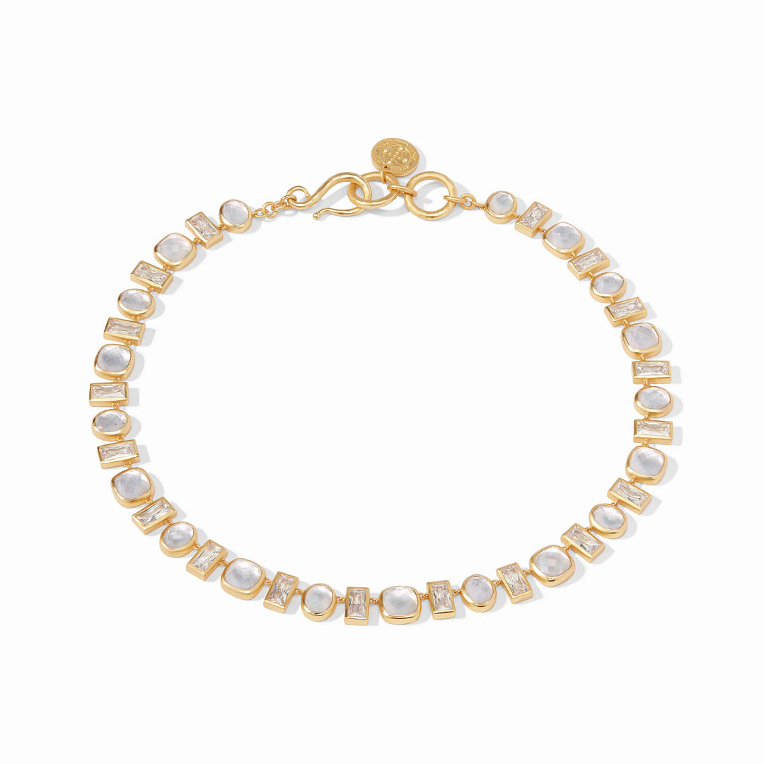 Antonia Tennis Necklace (Iridescent Clear Crystal)