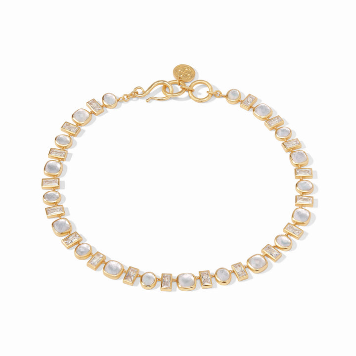Antonia Tennis Necklace (Iridescent Clear Crystal)