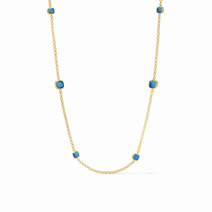 Aquitaine Station Necklace (Capri Blue)