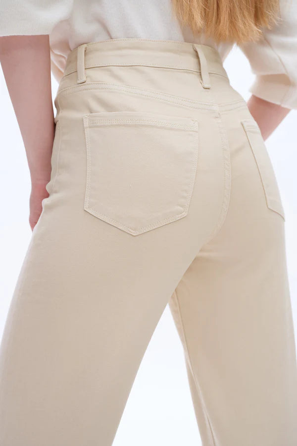 Mid Rise Bootcut (Light Khaki)