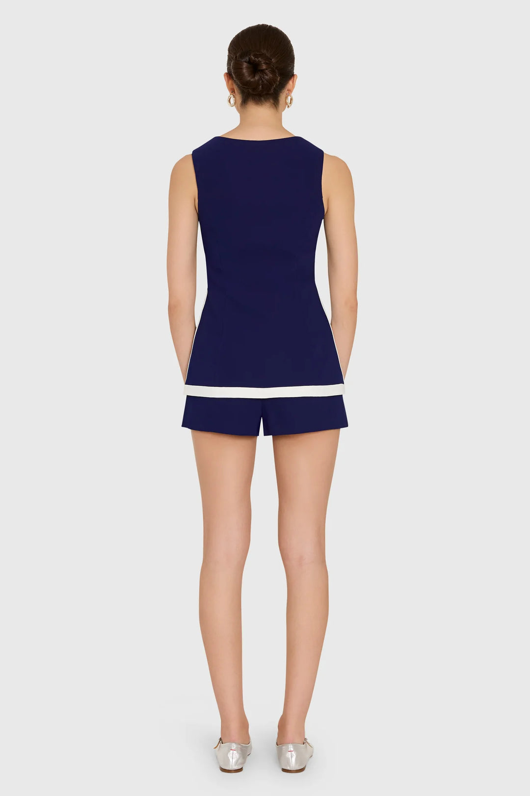 Morgan Romper (Navy/Ivory)