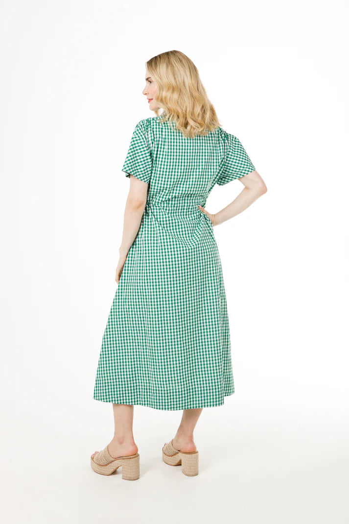 Bria Dress (Green and White Gingham)