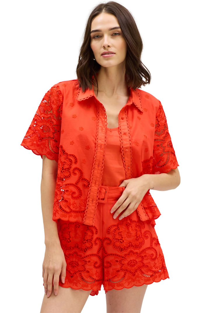Clyde Top/Ainsley Shorts (Tomato Red)