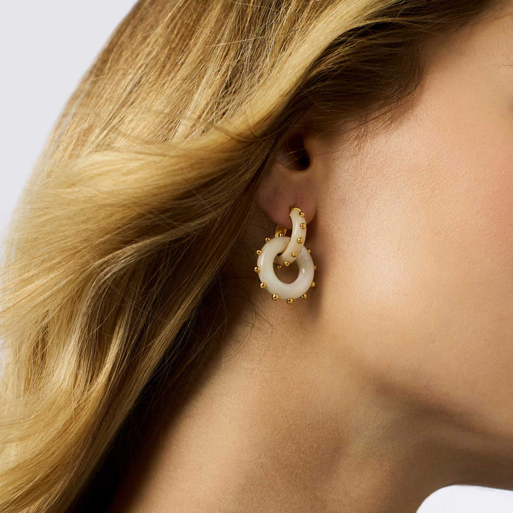Colette 2-in-1 Earring (Alabaster)