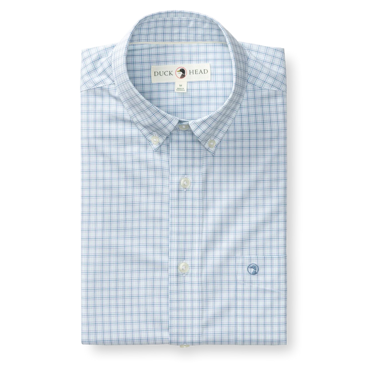 Performance Stokes Plaid Sport Shirt (Seafoam Green)