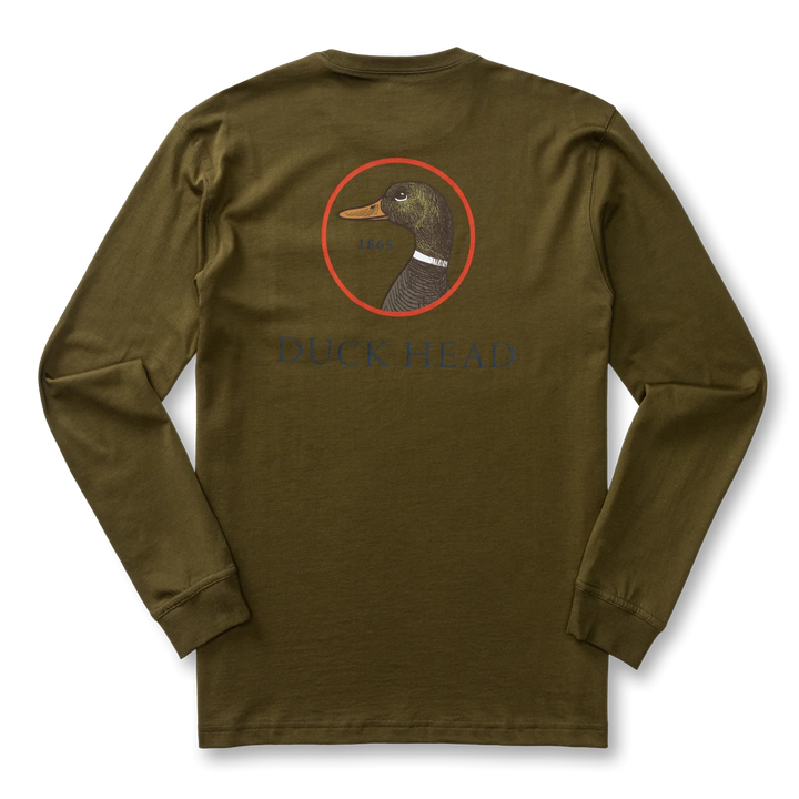 Duck Head Logo T-Shirt (Dark Olive)
