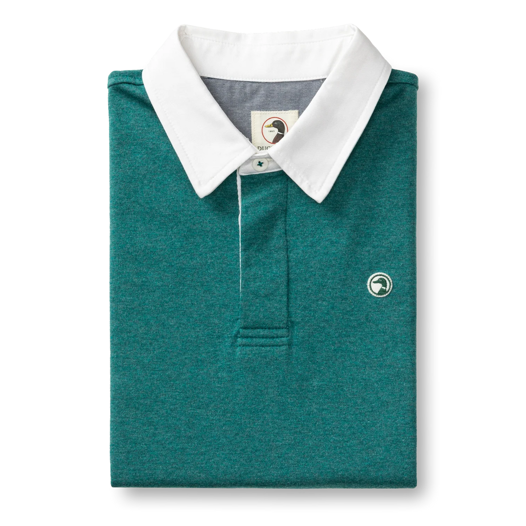 Legacy Heathered Rugby Shirt (Forest Green Heather)