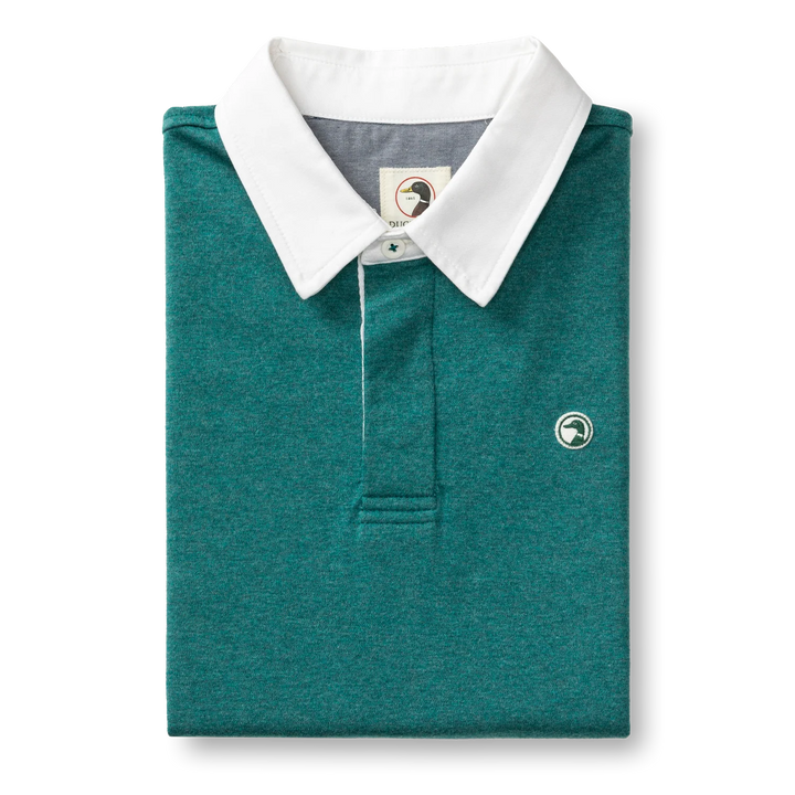 Legacy Heathered Rugby Shirt (Forest Green Heather)